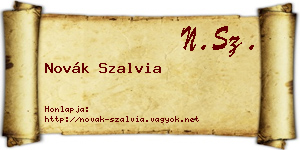 Novák Szalvia névjegykártya